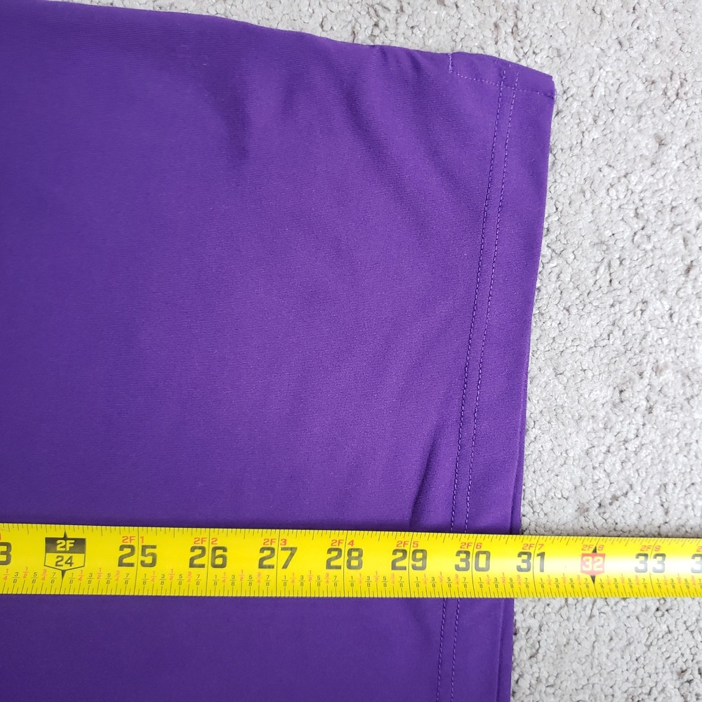 Burlebo Mens XL Purple Performance Polo Shirt Snap Pocket Stretch Golf Preppy - Picture 8 of 9